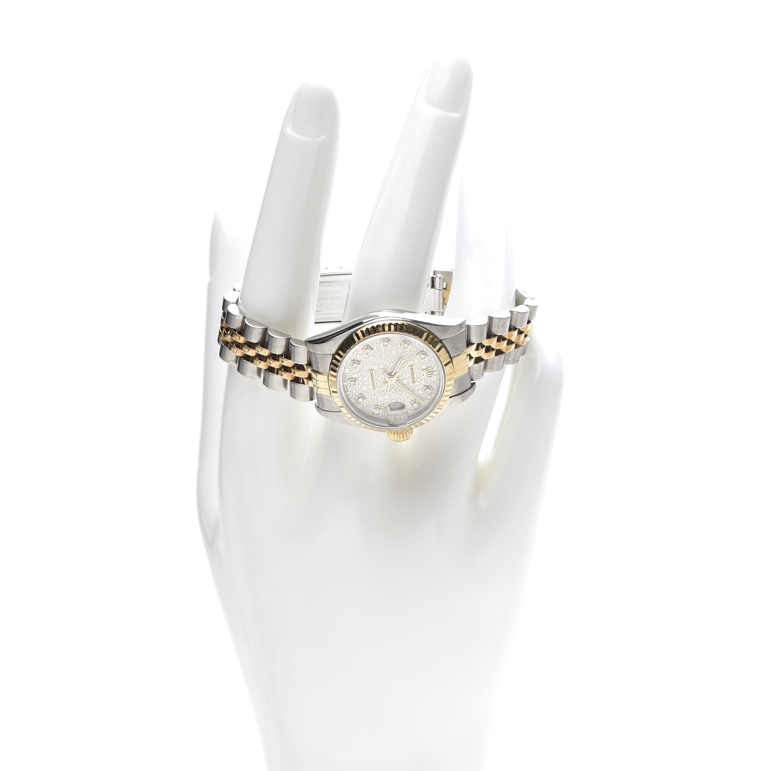 Rolex Stainless Steel 18K Yellow Gold Diamond 26mm Oyster Perpetual Datejust Watch Silver Jubilee 69173 2 of 6