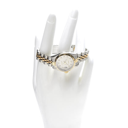 Rolex Stainless Steel 18K Yellow Gold Diamond 26mm Oyster Perpetual Datejust Watch Silver Jubilee 69173 2 of 6