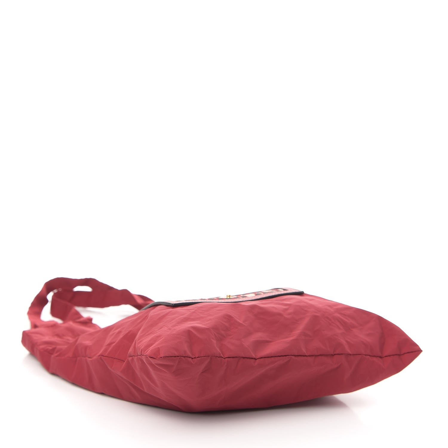 Miu Miu Nylon Logo Shopping Tote Red 4 of 10