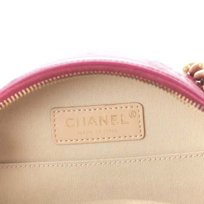 Chanel Glazed Calfskin Round As Earth Evening Bag Rouge 8 of 16