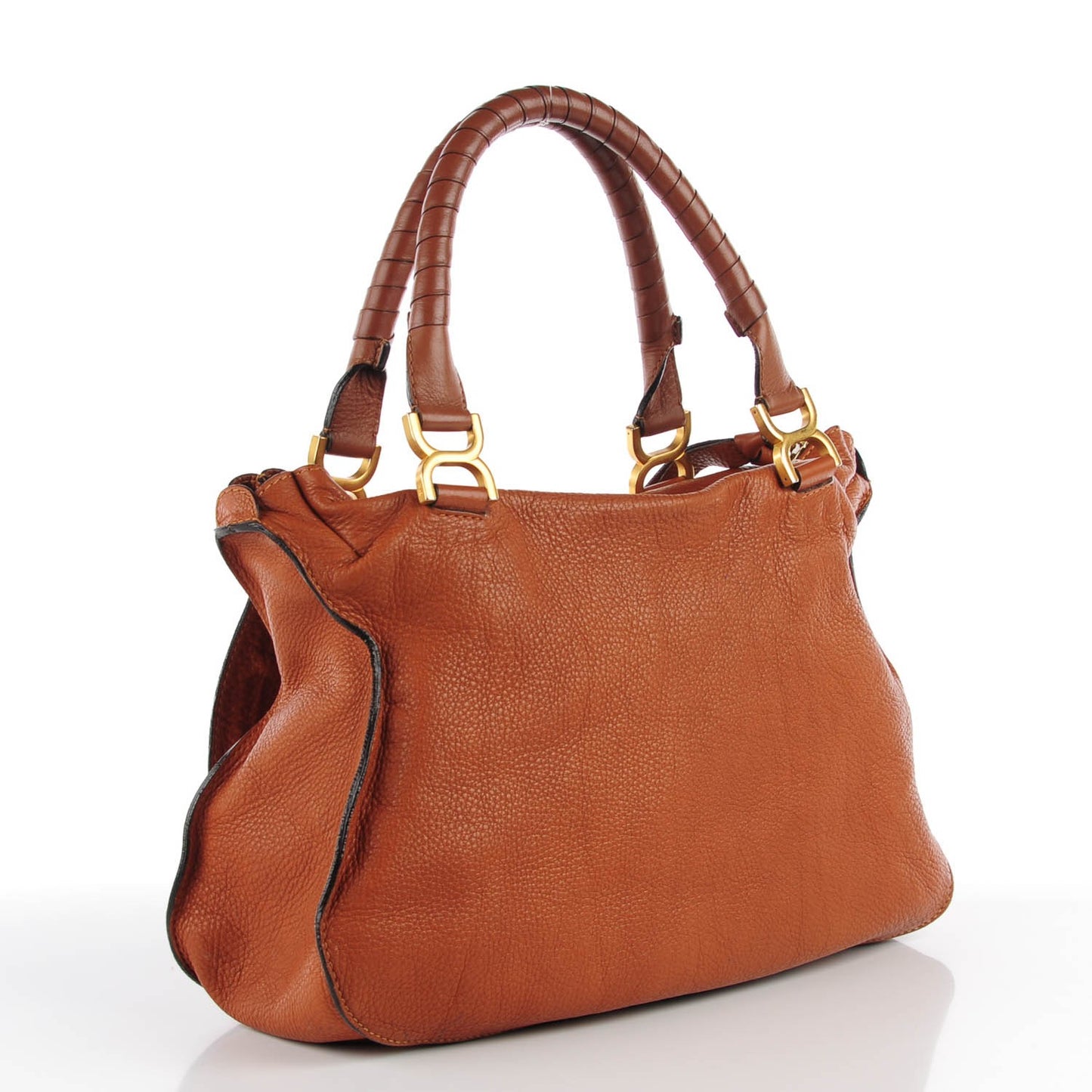Calfskin Medium Marcie Satchel Tan