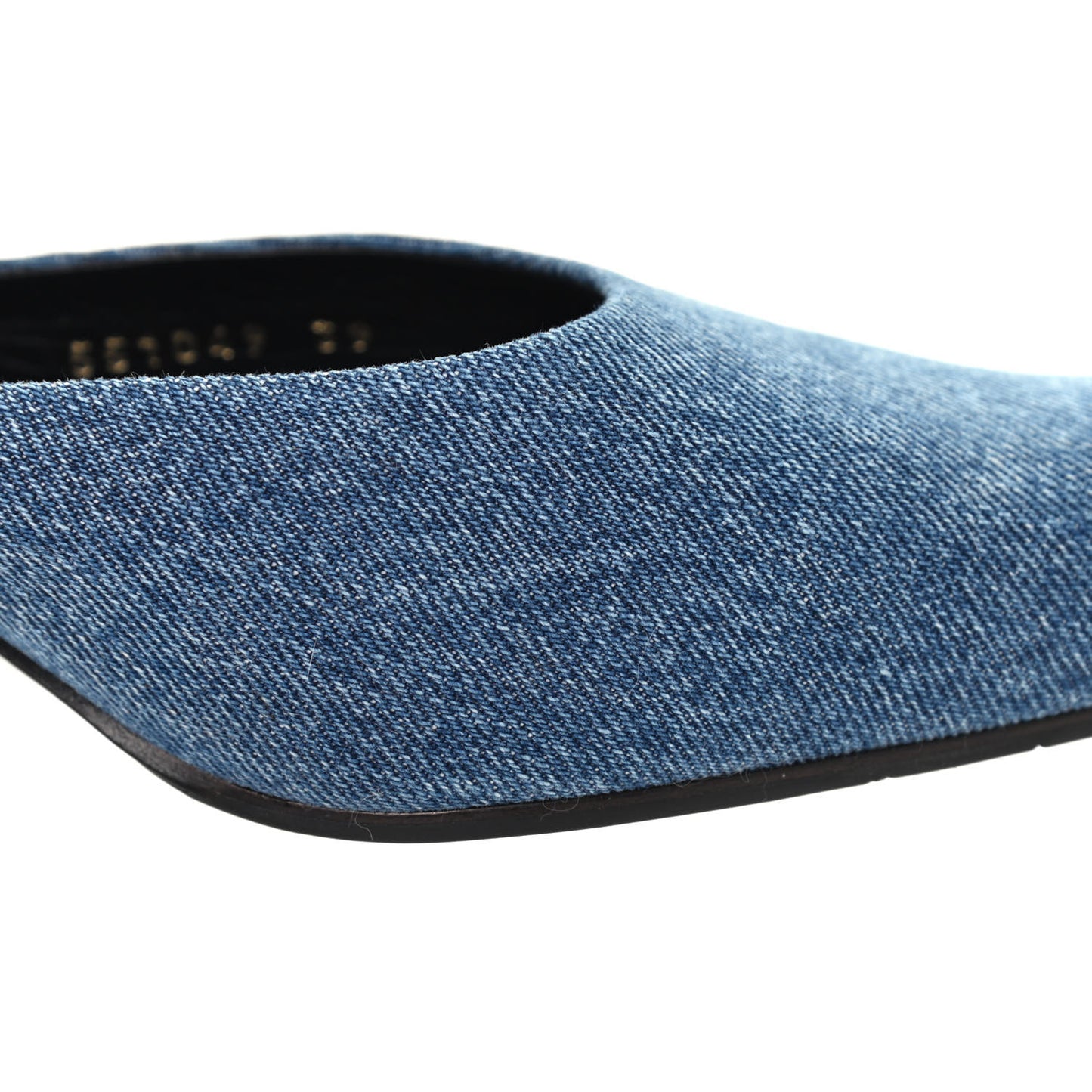 Denim Block Heel Mules 39 Blue