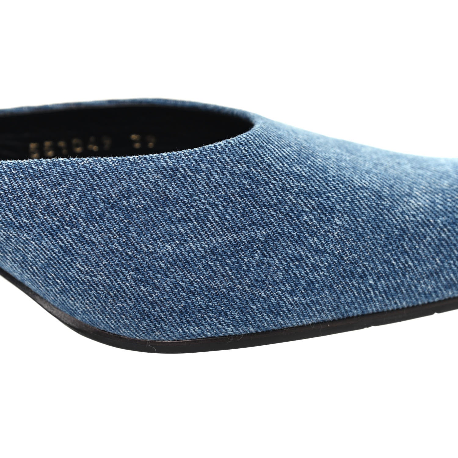Balenciaga Denim Block Heel Mules 39 Blue 9 of 13