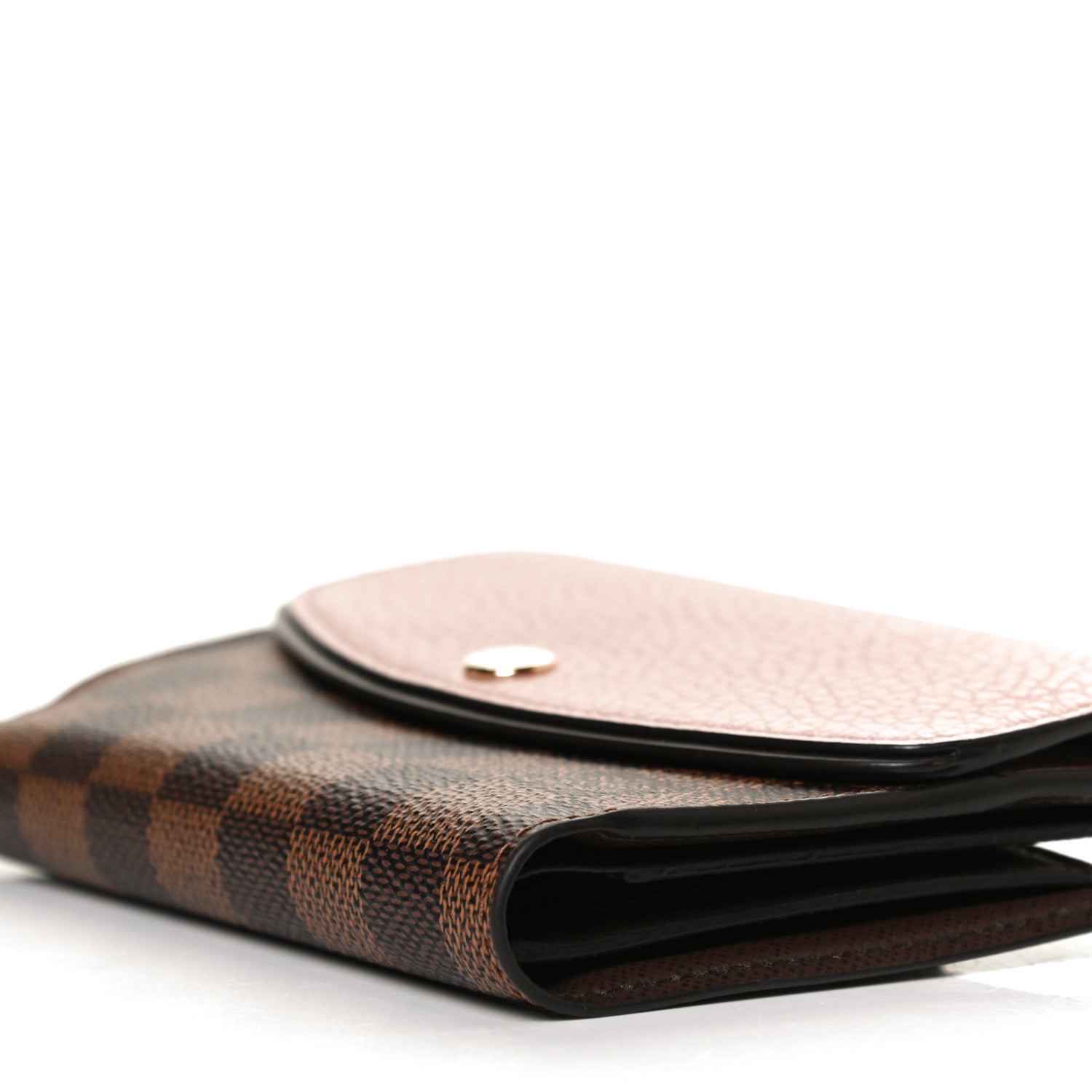 Louis Vuitton Damier Ebene Normandy Compact Wallet Rose Ballerine 9 of 10