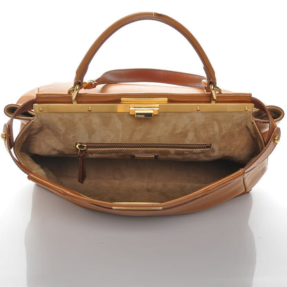 Fendi Calfskin Large Peekaboo Iconic Satchel Ocra 5 of 9