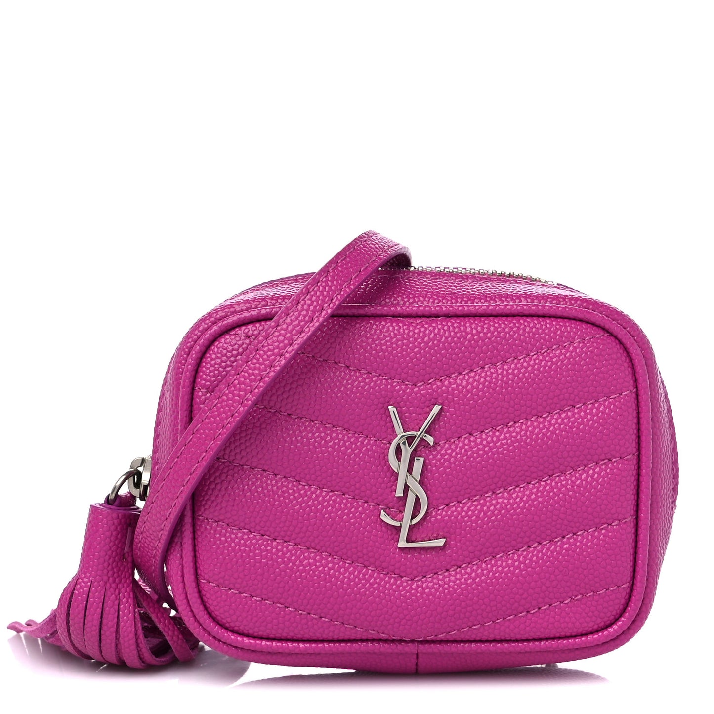 Grain De Poudre Matelasse Monogram Baby Lou Camera Bag Electric Fuxia