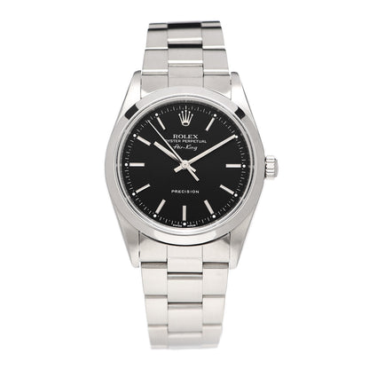 Rolex Stainless Steel 34mm Air-King Oyster Perpetual Precision Watch Black 14000M 1 of 5