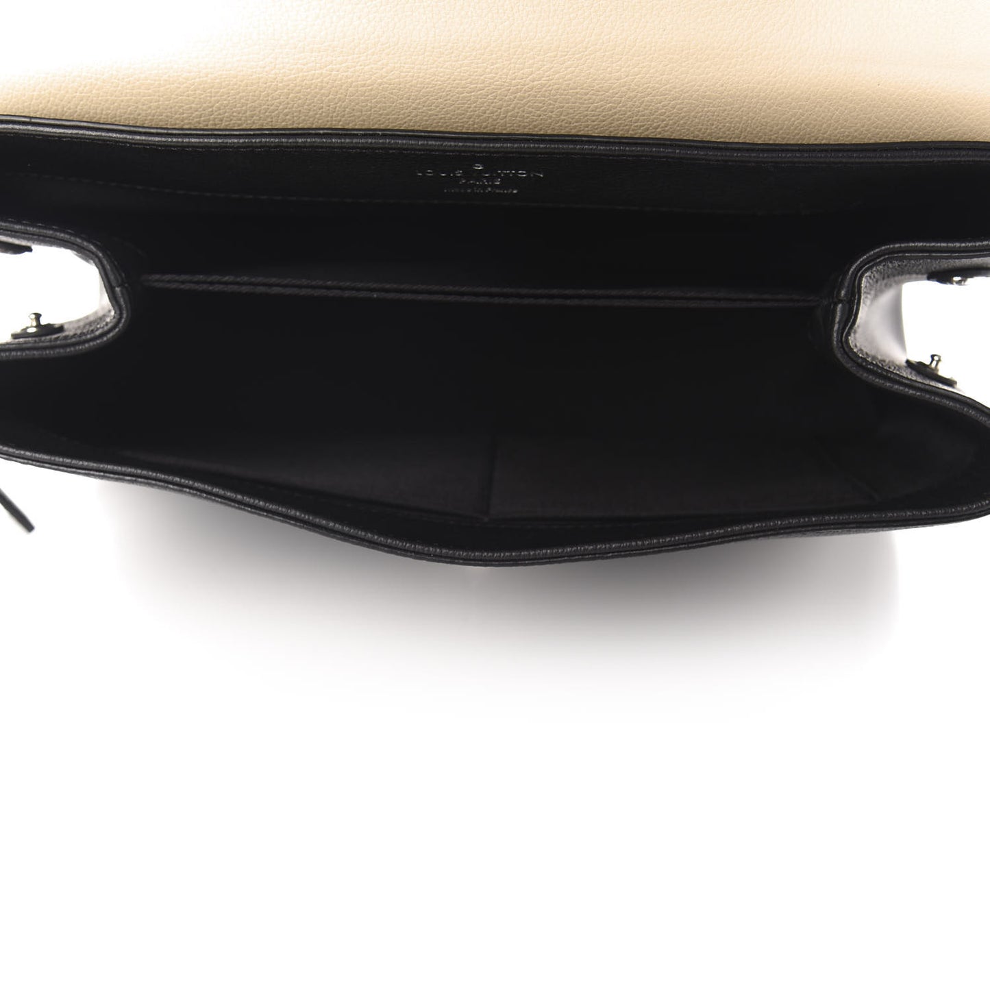 Soft Calfskin Lockme II Top Handle Vanille Black