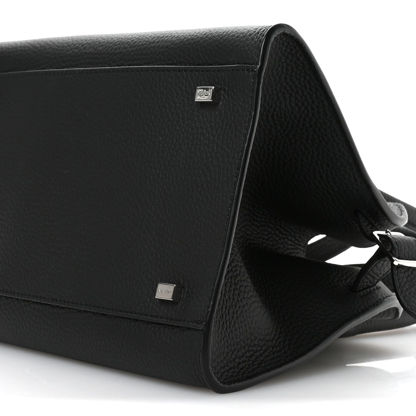 Grained Calfskin Soft Margaux 10 Bag Black
