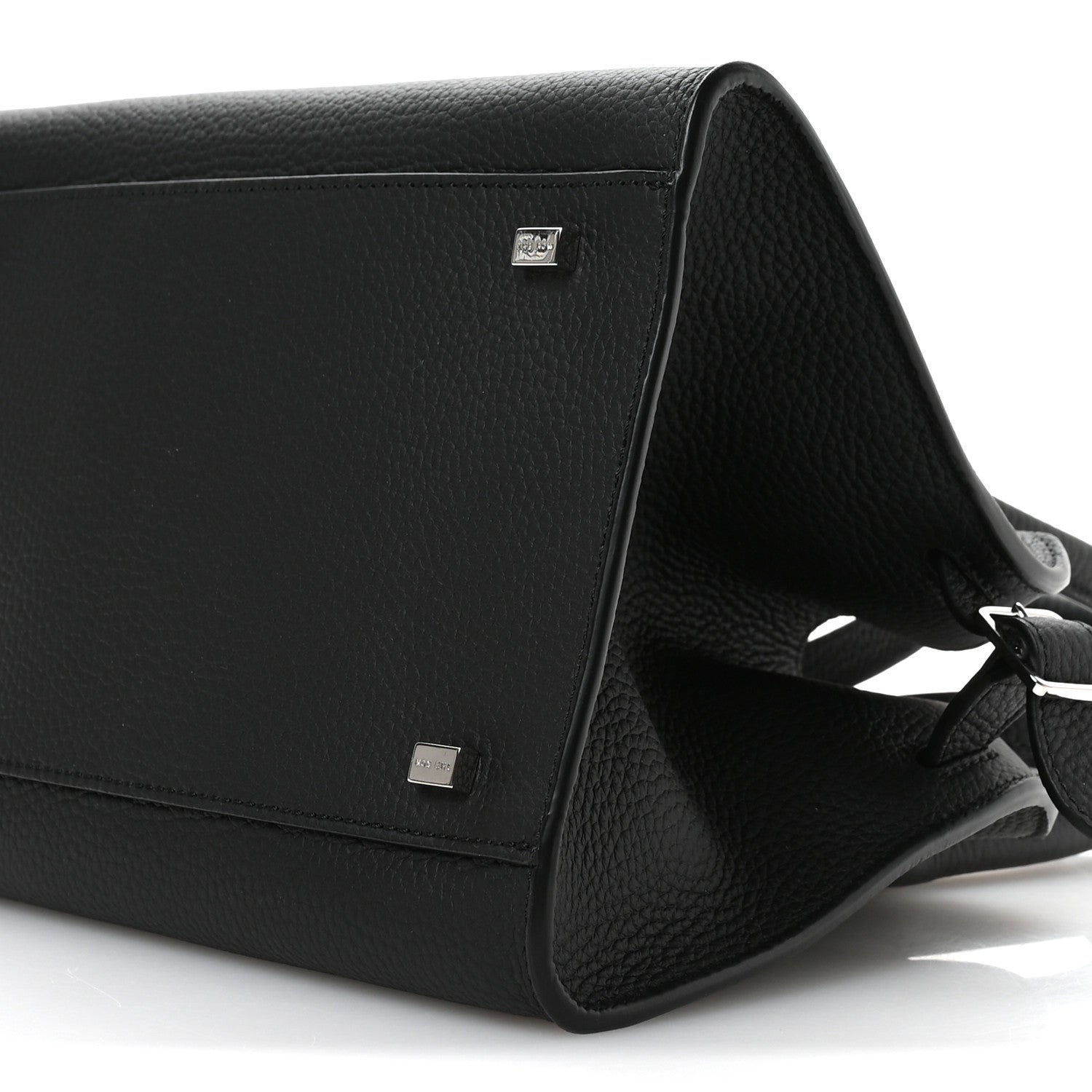 The Row Grained Calfskin Soft Margaux 10 Bag Black 9 of 9