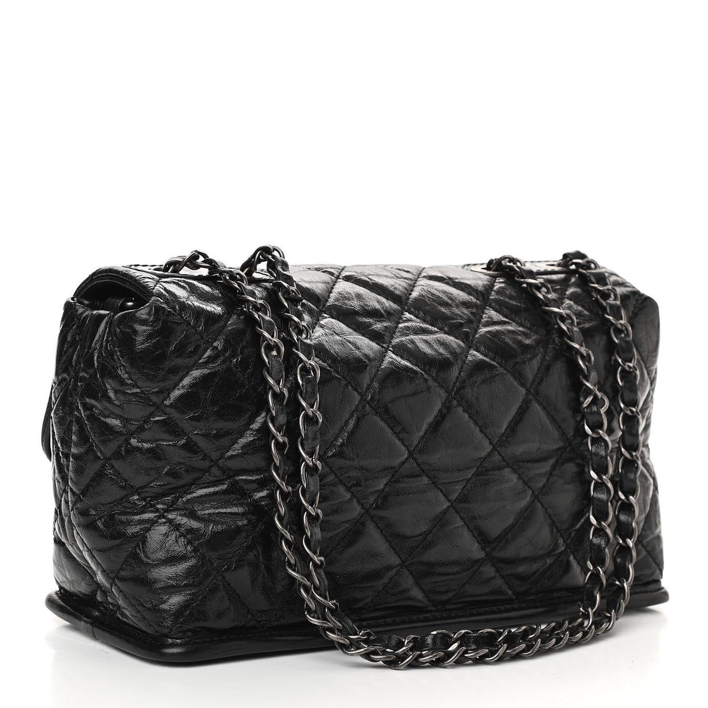 Aged Calfskin Flap Black