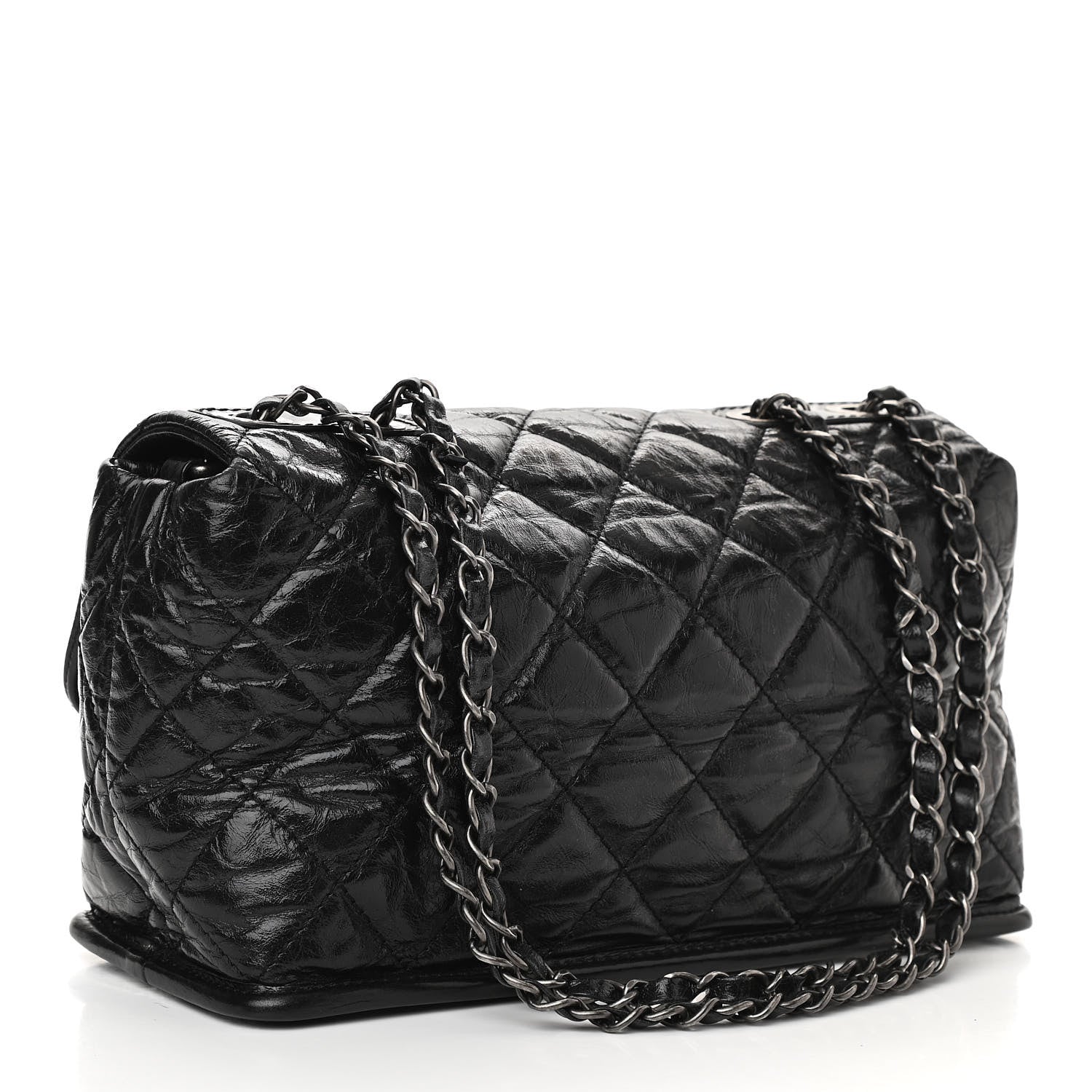 Chanel Aged Calfskin Flap Black 3 of 10