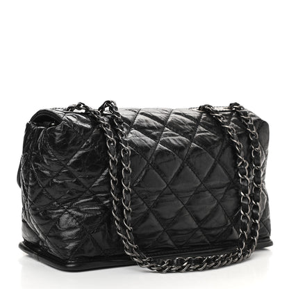 Chanel Aged Calfskin Flap Black 3 of 10