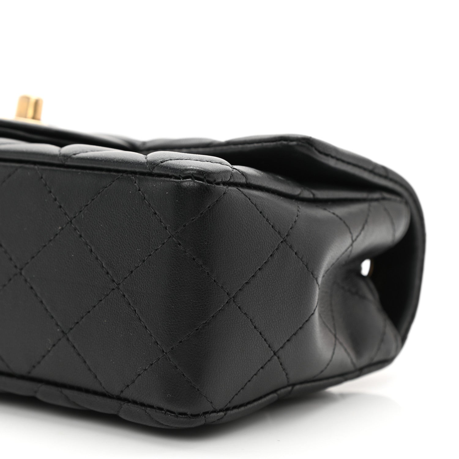 Chanel Lambskin Quilted Mini Rectangular Flap Black 10 of 11