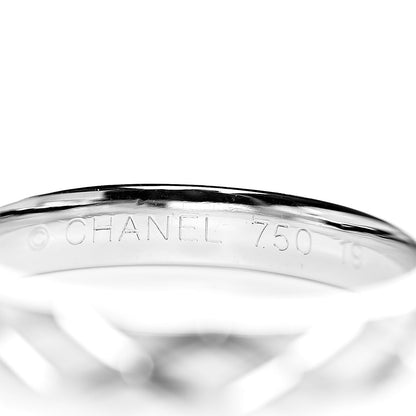 Chanel 18K White Gold Small Matelasse Ring 56 7.5 4 of 6