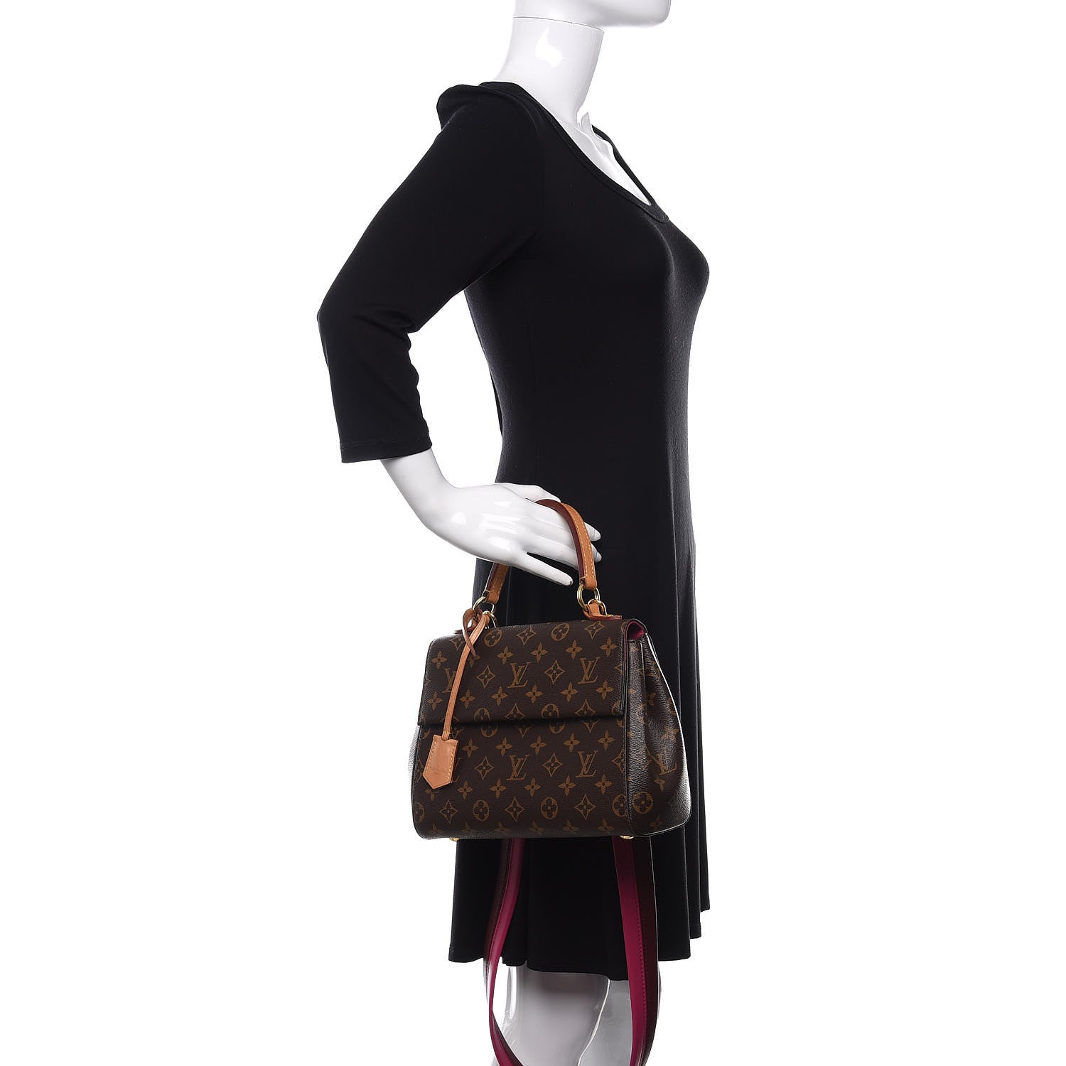 Louis Vuitton Monogram Cluny BB Bordeaux Fuchsia 3 of 11