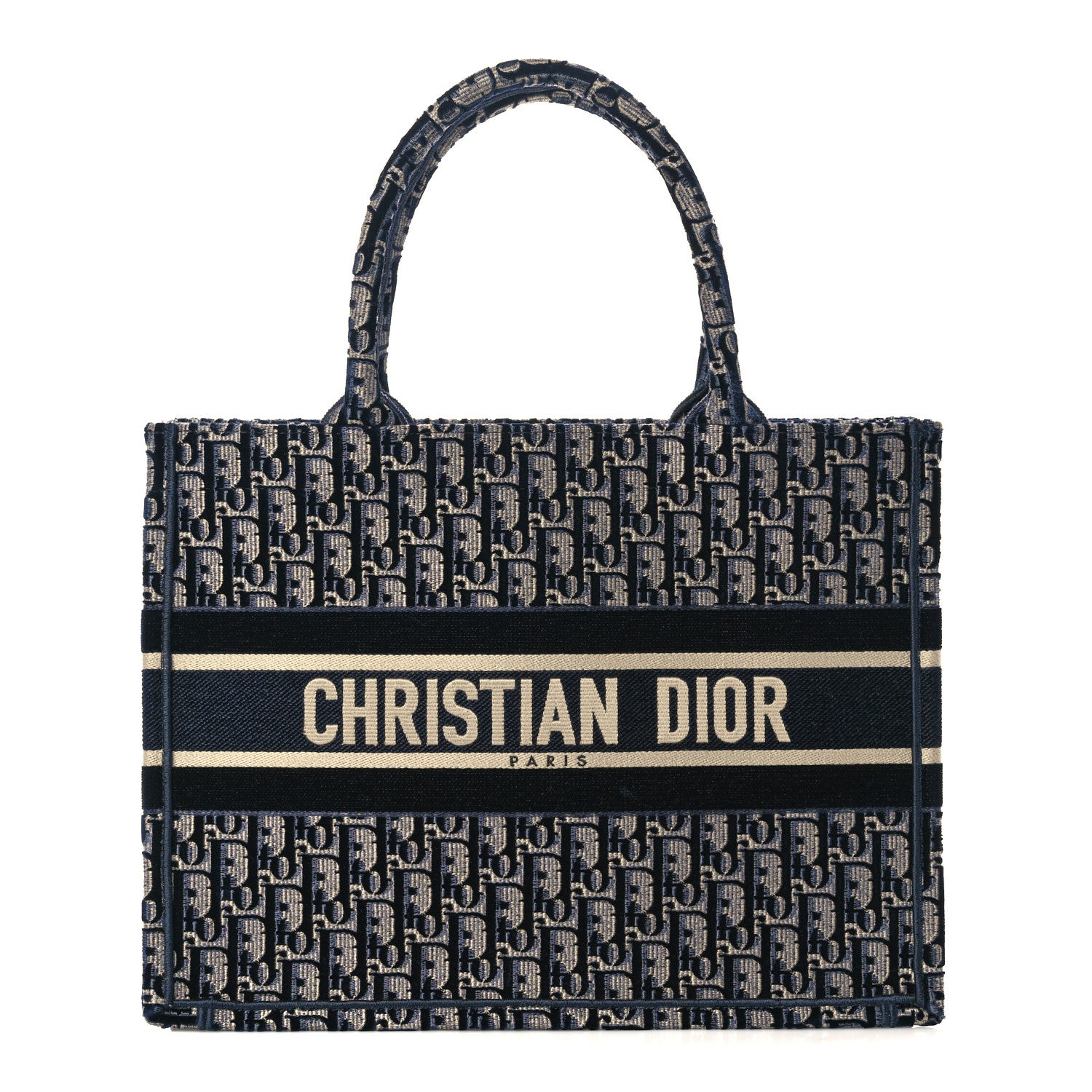Christian Dior Oblique Velvet Medium Book Tote Blue Multicolor 1 of 11