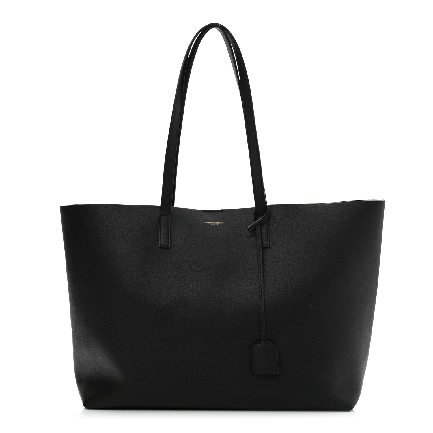Saint Laurent Calfskin Large Shopping Tote Black 2 of 10