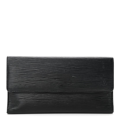 Louis Vuitton Epi Porte Tresor International Wallet Black 1 of 15