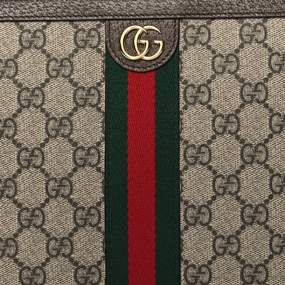 Gucci GG Supreme Monogram Web Ophidia Pouch Brown 8 of 11
