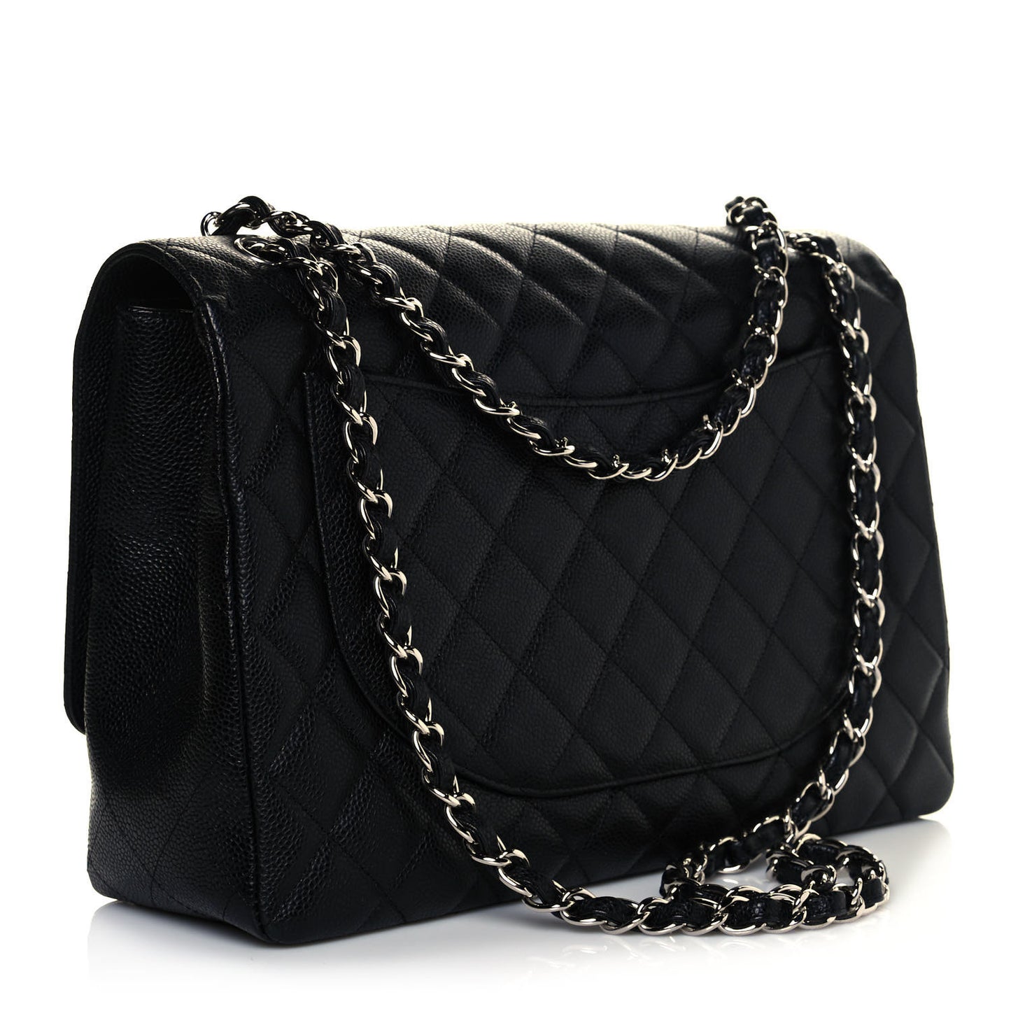 Caviar Quilted Maxi Single Flap Black