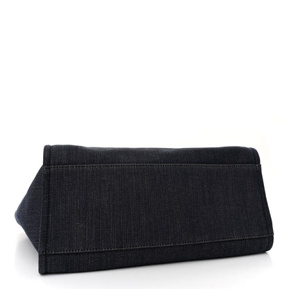 Chanel Denim Medium Deauville Tote Dark Blue 4 of 12