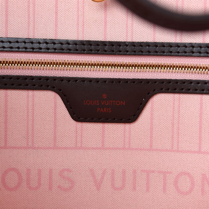 Louis Vuitton Damier Ebene Neo Neverfull MM Rose Ballerine 10 of 14