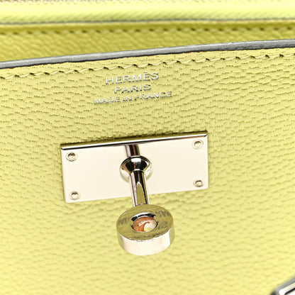 Hermes Chevre Mysore Kelly Wallet To Go Jaune Bourgeon 6 of 9