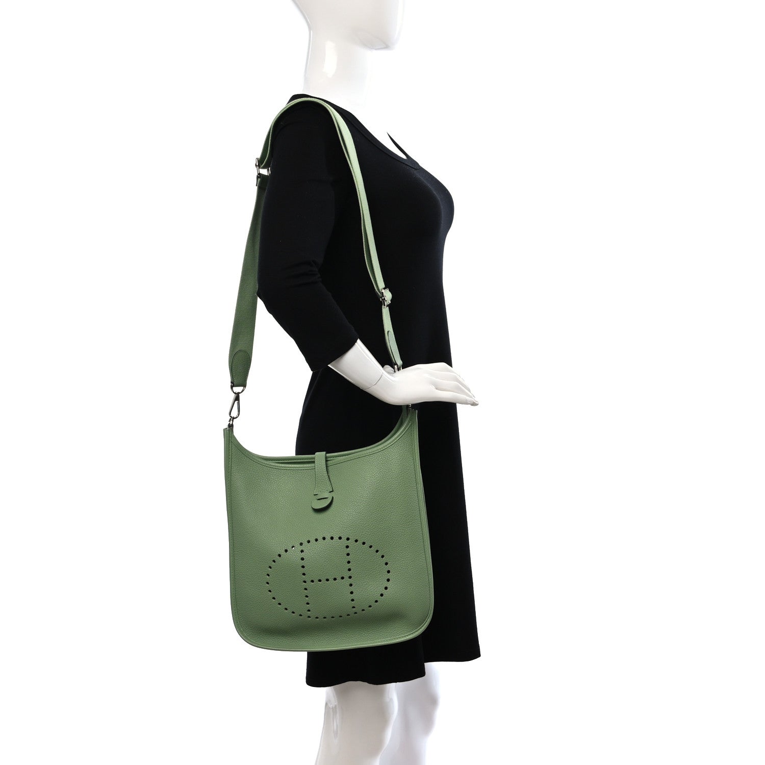 Hermes Taurillon Maurice Evelyne III PM Vert Criquet 2 of 9