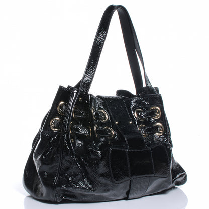 Jimmy Choo Crushed Patent Riki Bag Black 3 of 6