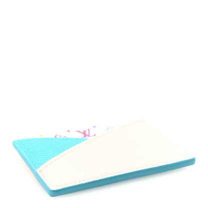 Louis Vuitton LV X TM Monogram Multicolor Criss-Cross Card Holder Kabira Blue Rose 4 of 7