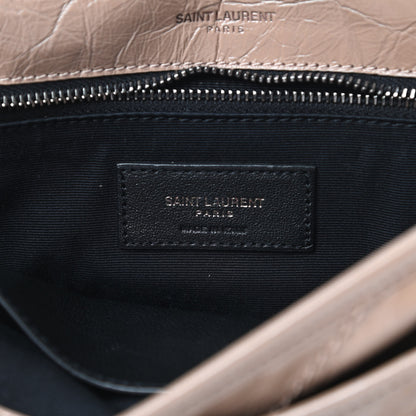 Saint Laurent Crinkled Calfskin Matelasse Monogram Medium Niki Chain Satchel Light Taupe 7 of 12