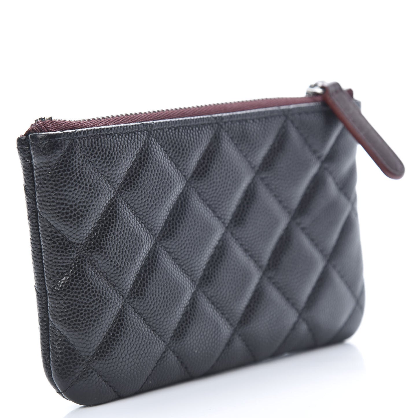 Caviar Quilted Small Cosmetic Case Black