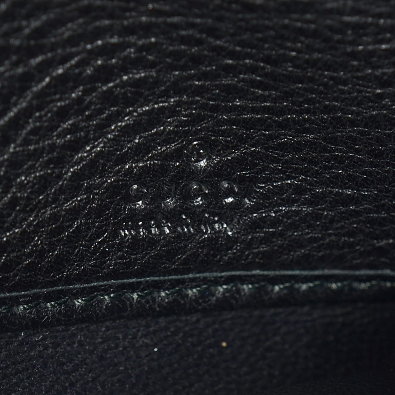 Gucci Pebbled Calfskin Large Soho Continental Wallet Black 7 of 8