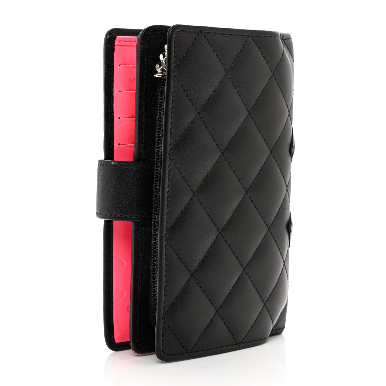 Chanel Calfskin Cambon Zipped Pocket Wallet Black 3 of 11