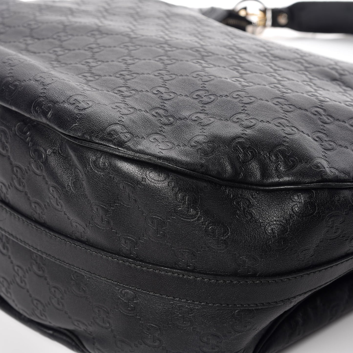 Guccissima Large GG Twins Hobo Black