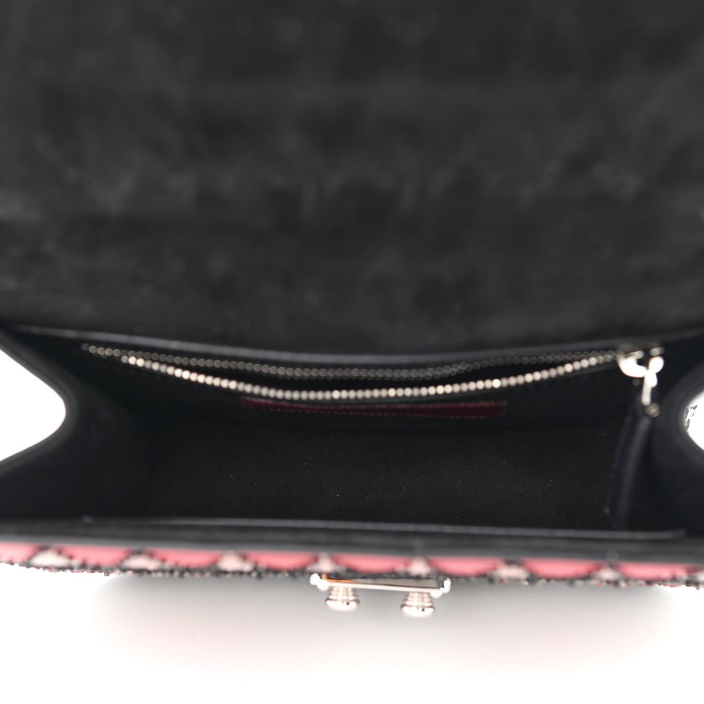 Vitello Beaded Geometric Patch Small Glam Lock Rockstud Flap Multicolor