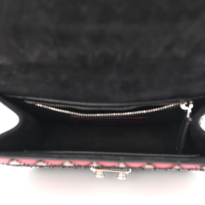 Valentino Garavani Vitello Beaded Geometric Patch Small Glam Lock Rockstud Flap Multicolor 4 of 10