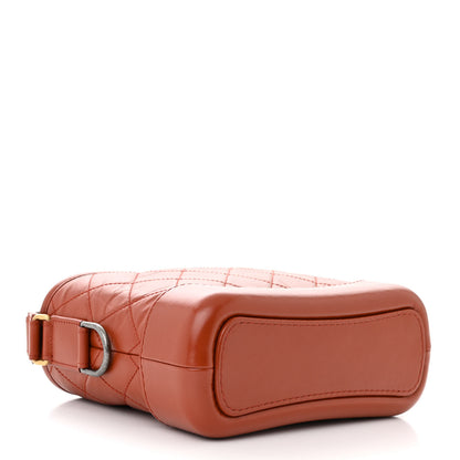 Chanel Aged Calfskin Quilted Small Gabrielle Hobo Red 4 of 11