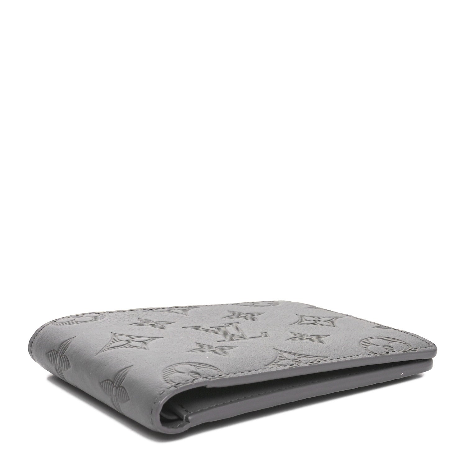 Louis Vuitton Calfskin Monogram Shadow Multiple Wallet Anthracite Gray 4 of 8