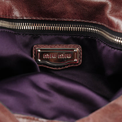 Miu Miu Vitello Lux Medium Bow Bag Fumo 6 of 8