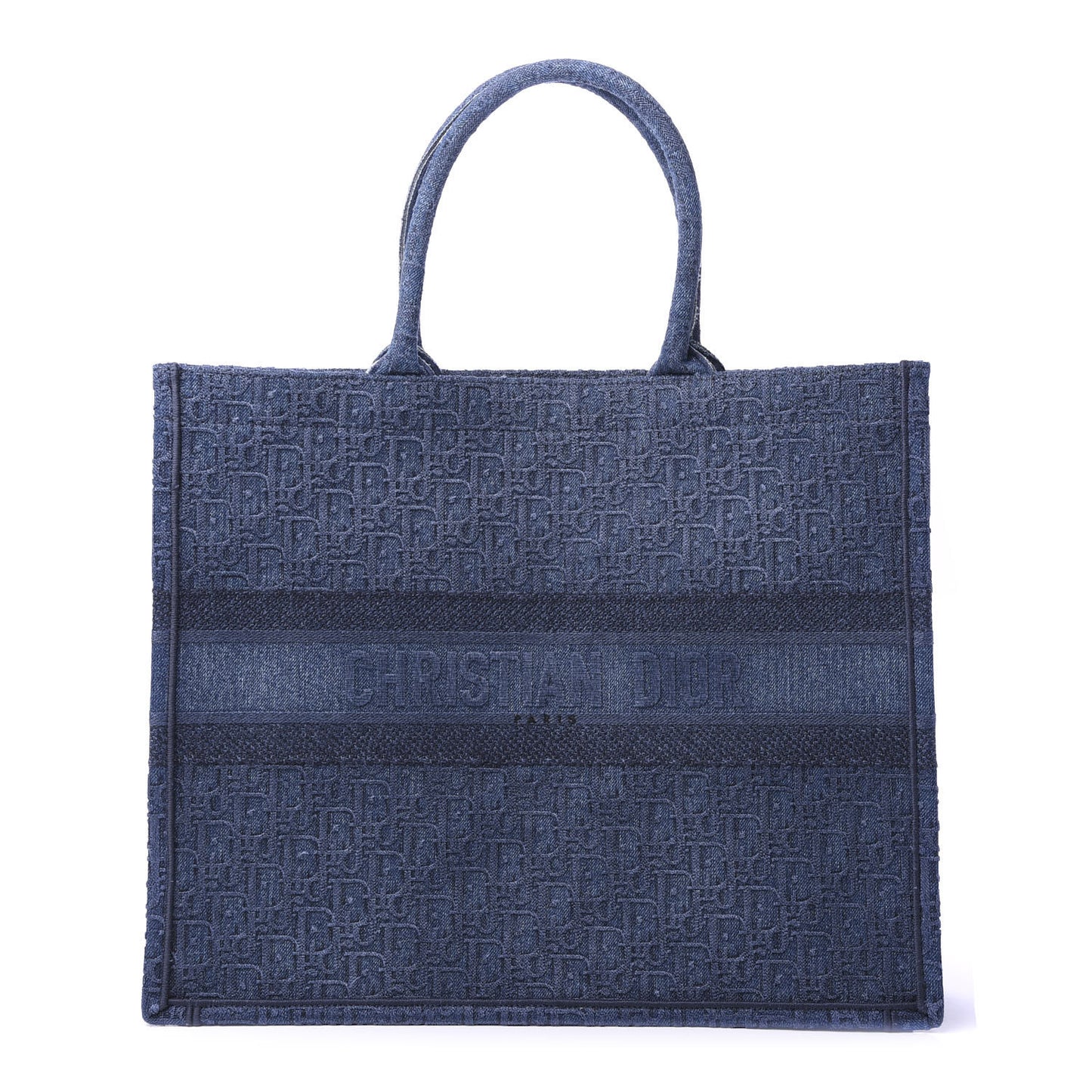 Oblique Denim Book Tote Denim Blue