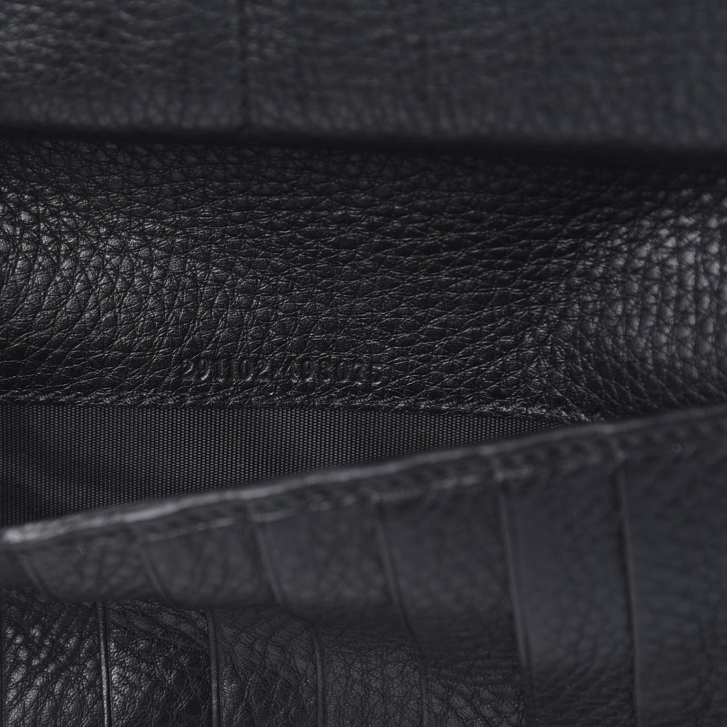 Pebbled Calfskin Soho Zip Around Wallet Black