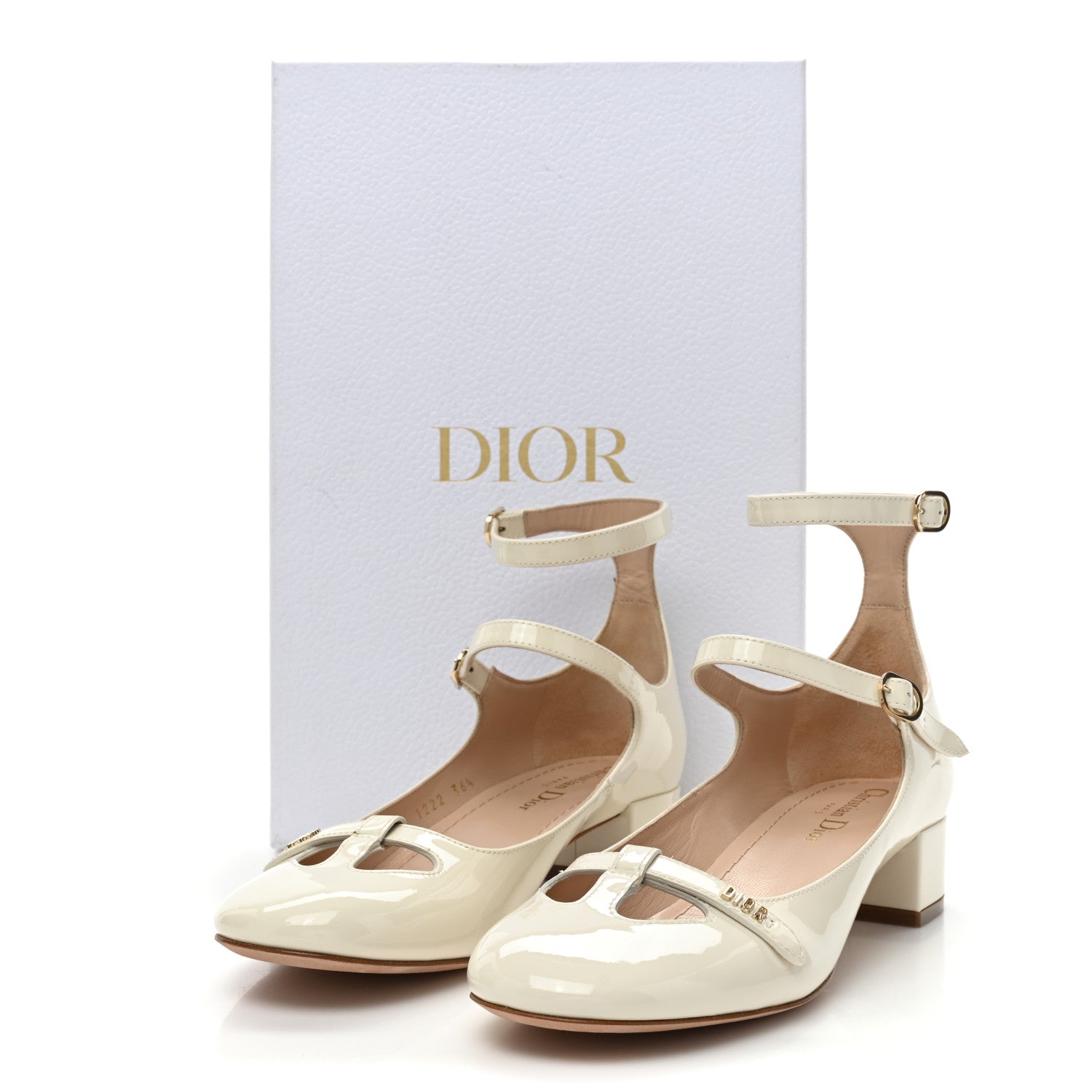 Christian Dior Patent Calfskin Aime Ballet Flats 36.5 White 9 of 9
