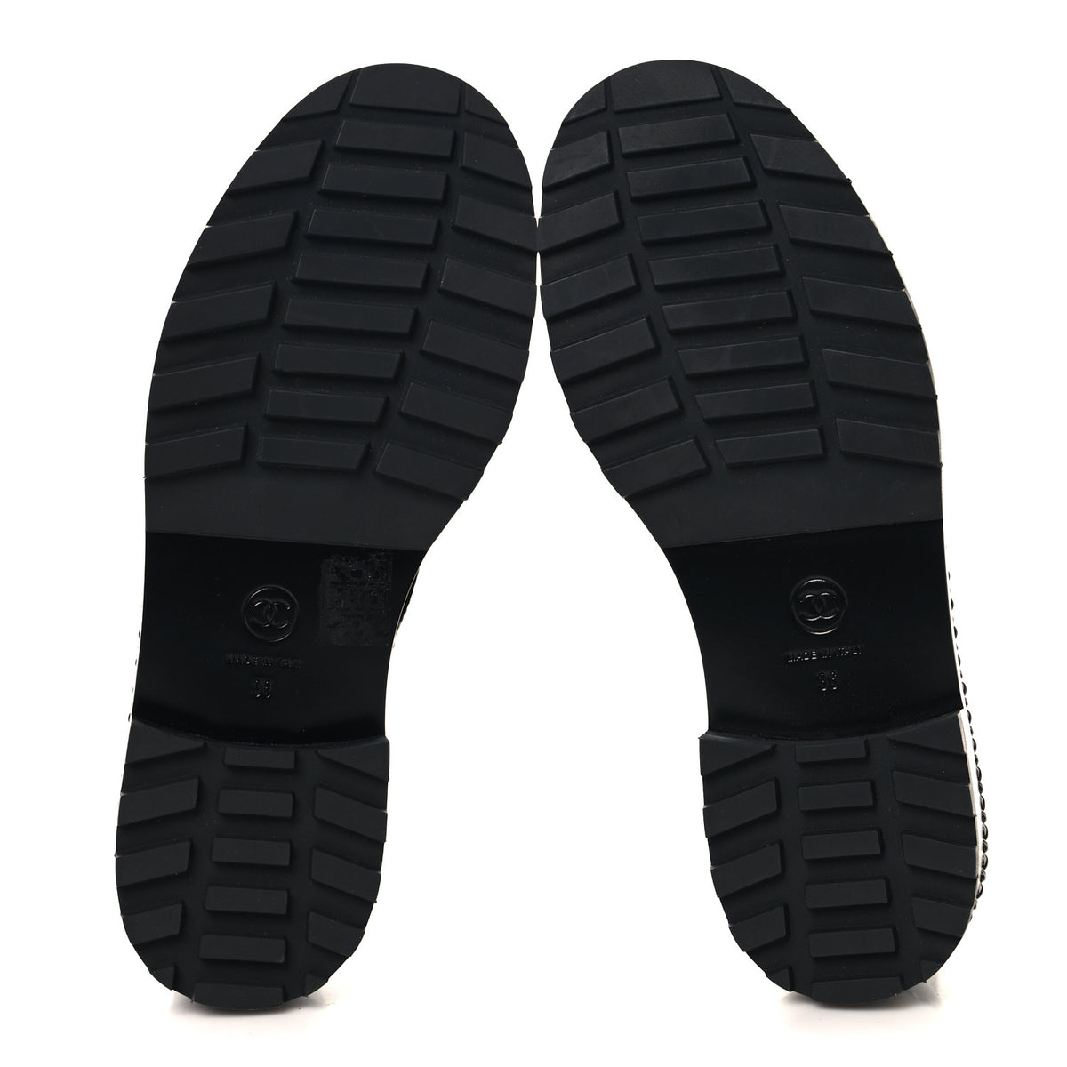 Chanel Crackled Calfskin Velvet Pearl Combat Short Boots 36 Black 6 of 9