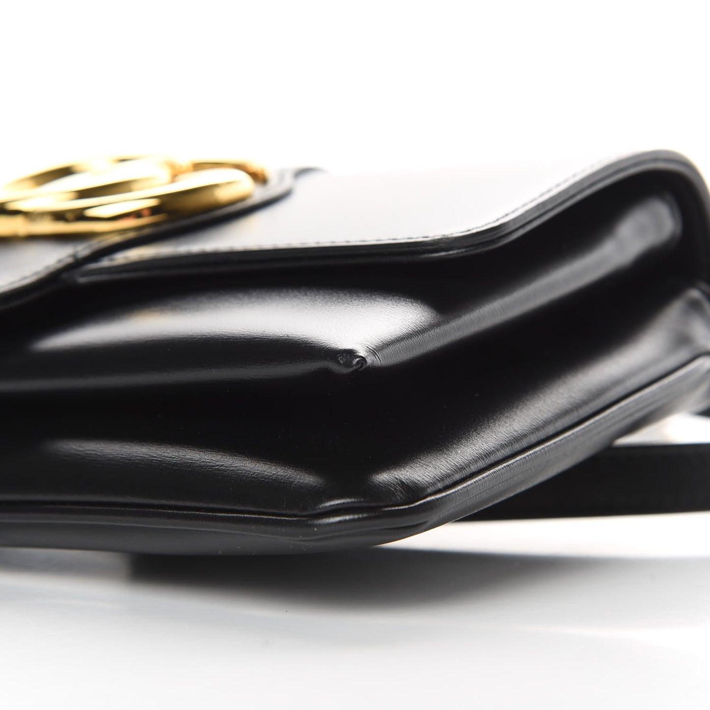 Vitello Palmellato Lux Small Arli Flap Shoulder Bag Black