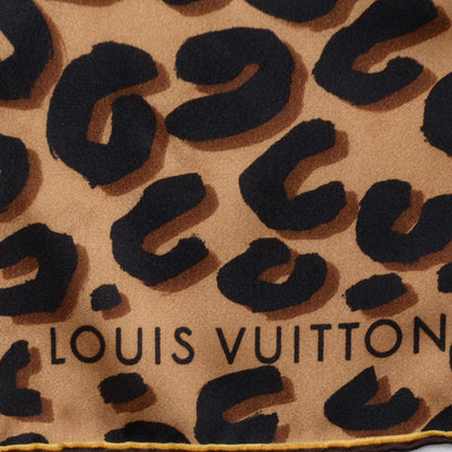 Louis Vuitton Silk Leopard Monogram Square Scarf 3 of 5
