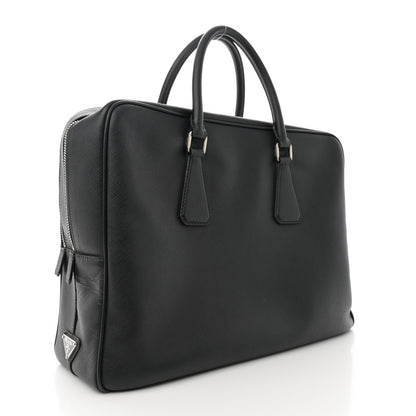 Prada Saffiano Travel Briefcase Black 3 of 15