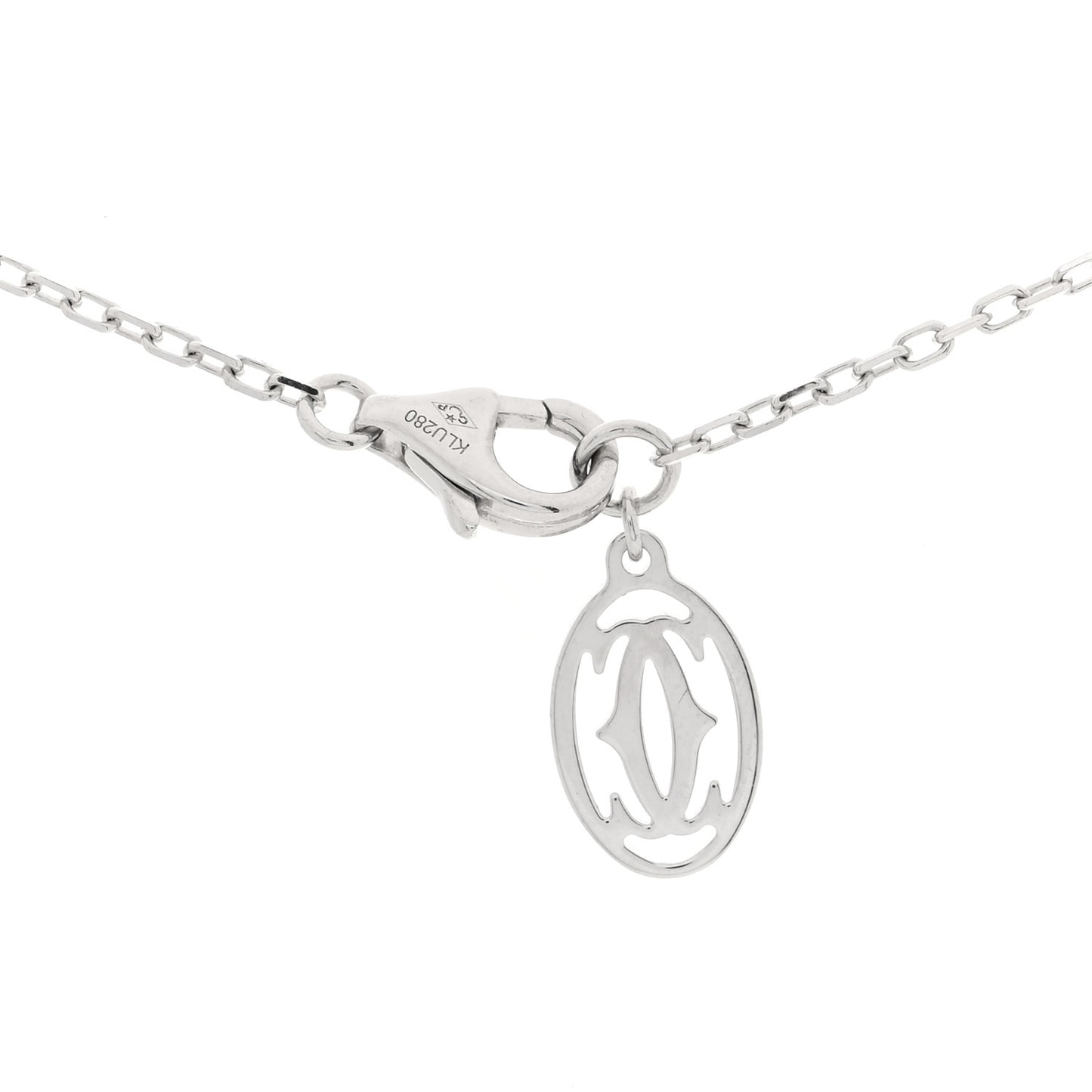 18K White Gold Diamond LM D'Amour Pendant Necklace