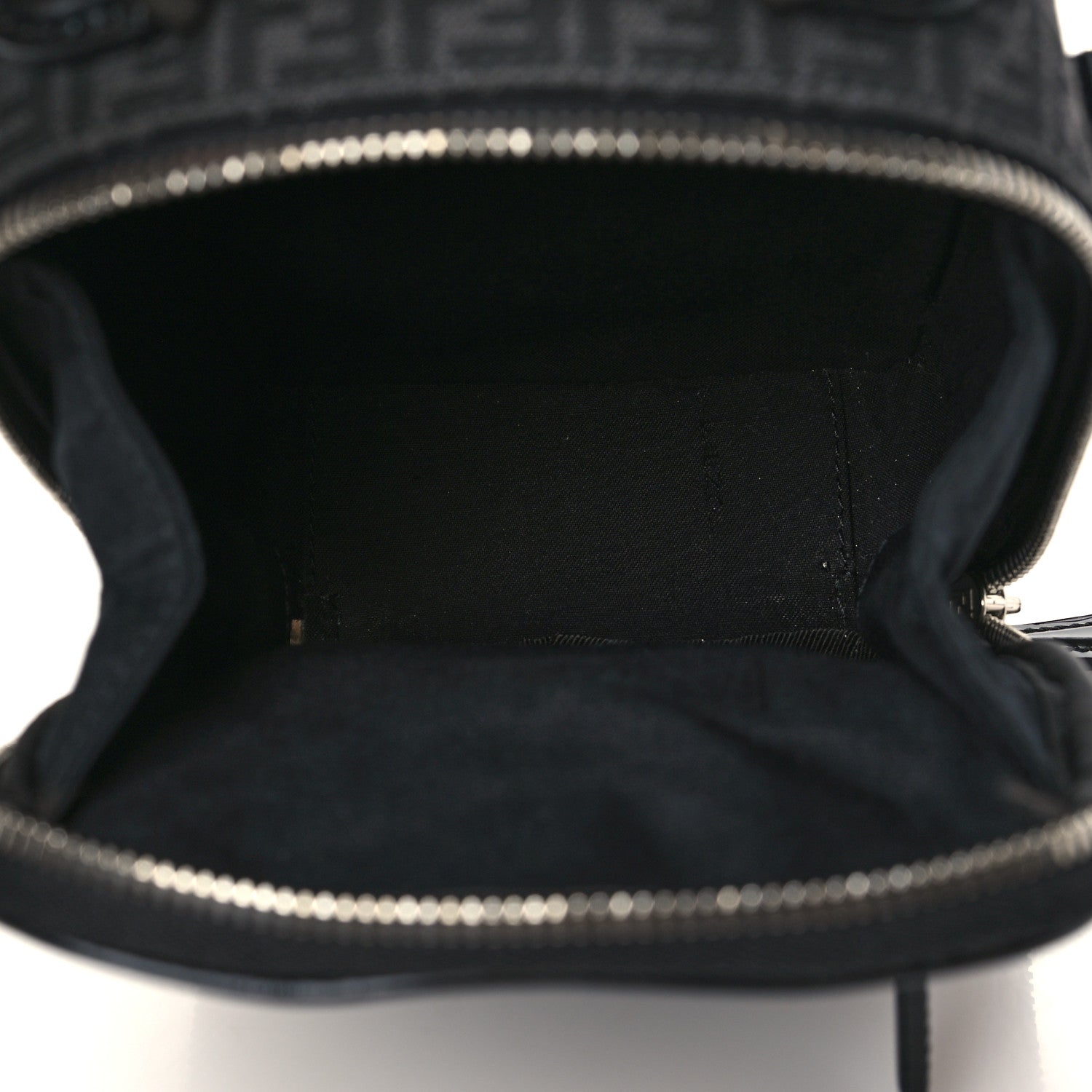 Fendi Recycled Fabric Jacquard Vitello Astro Micro FF Mini Trolley Bag Asfalto Black 5 of 6